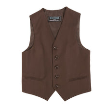 Load image into Gallery viewer, Boys Premium Chocolate Brown 3 Piece Vested Suit - Ferrecci USA 
