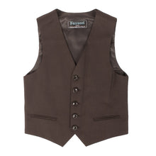 Load image into Gallery viewer, Boys Premium Coffee Brown 3 Piece Vested Suit - Ferrecci USA 
