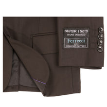 Load image into Gallery viewer, Boys Premium Coffee Brown 3 Piece Vested Suit - Ferrecci USA 
