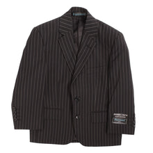 Load image into Gallery viewer, Boys Premium Black Pinstripe 3 Piece Vested Suit - Ferrecci USA 
