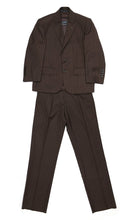Load image into Gallery viewer, Boys Premium Brown Pinstripe 3 Piece Suit - Ferrecci USA 
