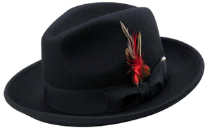 Men's Black Untouchable Fedora Hat