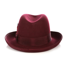 Load image into Gallery viewer, Ferrecci Premium Burgundy Godfather Hat - Ferrecci USA 

