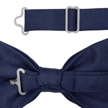Load image into Gallery viewer, Gia Navy Blue Satine Adjustable Bowtie - Ferrecci USA 
