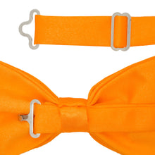 Load image into Gallery viewer, Gia Orange Satine Adjustable Bowtie - Ferrecci USA 
