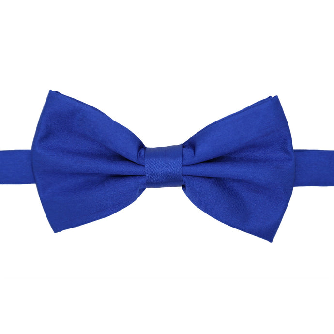 Gia Royal Blue Satine Adjustable Bowtie - Ferrecci USA 