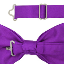 Load image into Gallery viewer, Gia Royal Purple Satine Adjustable Bowtie - Ferrecci USA 
