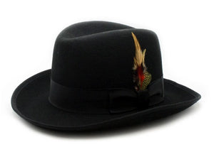 Men's GodFather Wool Felt Hat color Black