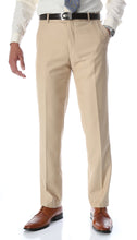 Load image into Gallery viewer, Ferrecci Men&#39;s Halo Tan Slim Fit Flat-Front Dress Pants - Ferrecci USA 
