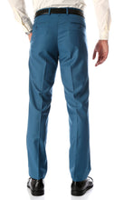 Load image into Gallery viewer, Ferrecci Men&#39;s Halo Teal Slim Fit Flat-Front Dress Pants - Ferrecci USA 
