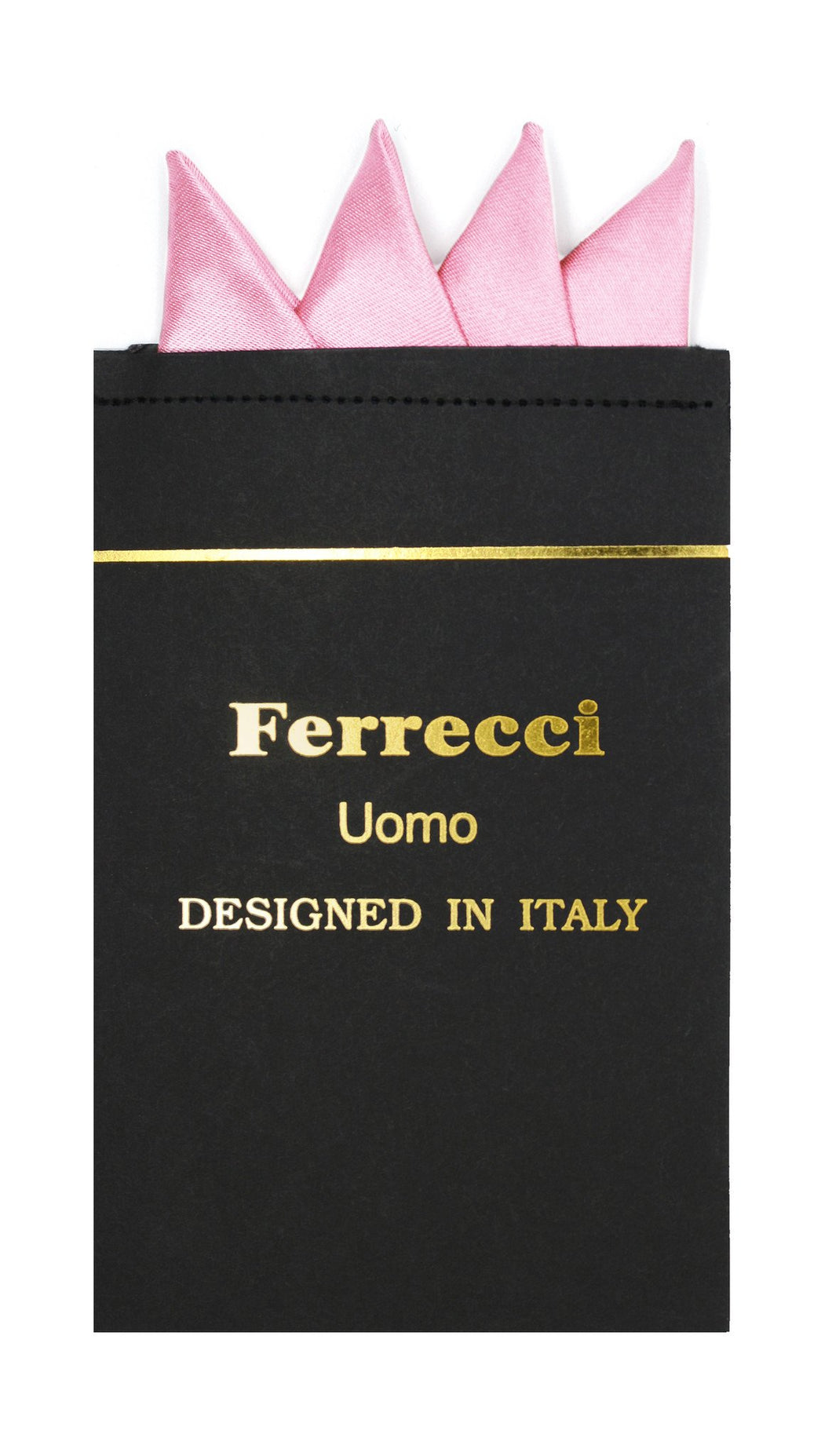 Pre-Folded Microfiber Pink Handkerchief Pocket Square - Ferrecci USA 