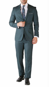 Hart 3pc Slim Fit Teal Suit - Ferrecci USA 