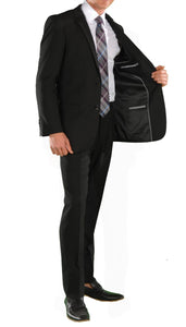 Hart Black Slim Fit 2 Piece Suit - Ferrecci USA 