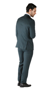 Hart 3pc Slim Fit Teal Suit - Ferrecci USA 