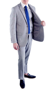 HART 2 Piece Light Grey Slim Fit Suit - Ferrecci USA 