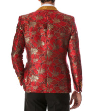 Load image into Gallery viewer, Men&#39;s Hugo Red Floral Modern Fit Shawl Collar Tuxedo Blazer - Ferrecci USA 
