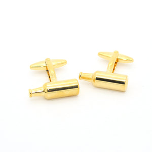 Goldtone Bottle Cuff Links With Jewelry Box - Ferrecci USA 
