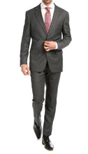 Load image into Gallery viewer, Mason Heather Grey Men&#39;s Premium 2 Piece Wool Slim Fit Suit - Ferrecci USA 
