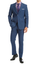 Load image into Gallery viewer, Paul Lorenzo Mens Indigo Slim Fit 2 Piece Suit - Ferrecci USA 
