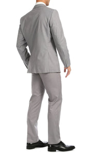 Windsor Light Grey Slim Fit 2pc Suit - Ferrecci USA 