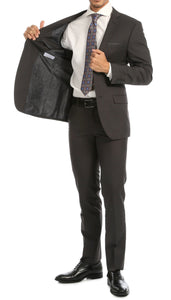 Windsor Charcoal Slim Fit 2 Piece Suit - Ferrecci USA 