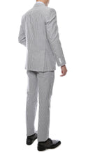 Load image into Gallery viewer, Premium Comfort Cotton Slim Black Seersucker 2 Piece Suit - Ferrecci USA 

