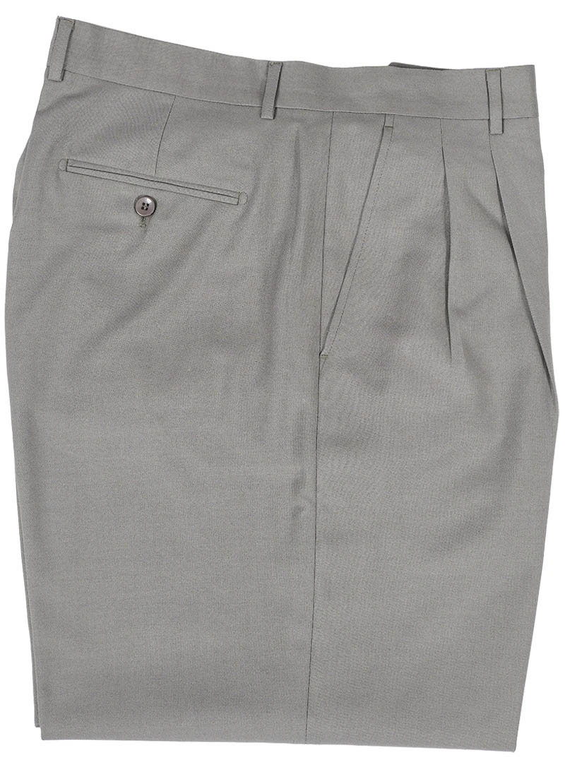 Inserch Men's Wide Fit Pants W/Pleats color Gray