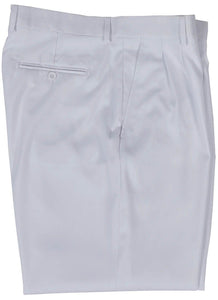 Inserch Men's Wide Fit Pants W/Pleats color White