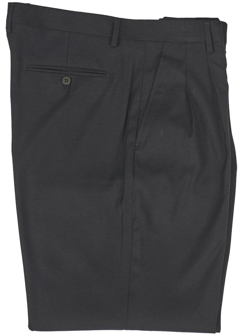 Inserch Men's Wide Fit Pants W/Pleats color Black