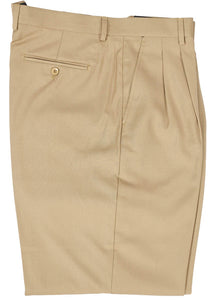 Inserch Men's Wide Fit Pants W/Pleats color Khaki