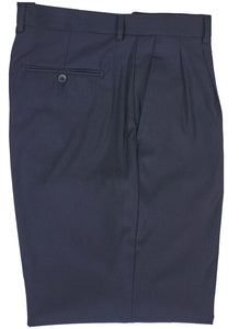 Inserch Men's Wide Fit Pants W/Pleats color Navy