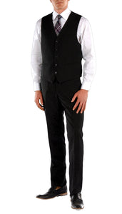 JAX Black Slim Fit 3 Piece Suit - Ferrecci USA 