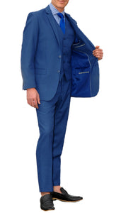 JAX new Blue Slim Fir 3 Piece Suit - Ferrecci USA 