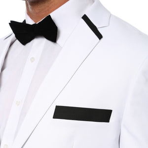 The JerseyBoy White Black Slim Fit Mens Blazer - Ferrecci USA 