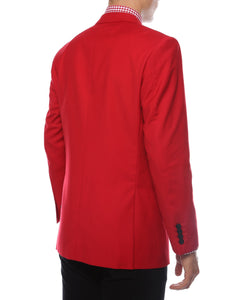 The JerseyBoy Red Black Slim Fit Mens Blazer - Ferrecci USA 