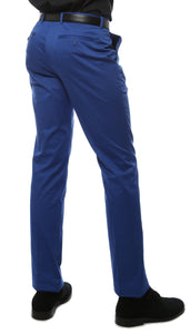 Zonettie Kilo Royal Blue Straight Leg Chino Pants - Ferrecci USA 