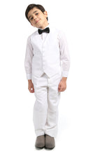 Load image into Gallery viewer, Boys KTUX Modern Fit Notch Lapel 3 Piece White Tuxedo Set - Ferrecci USA 
