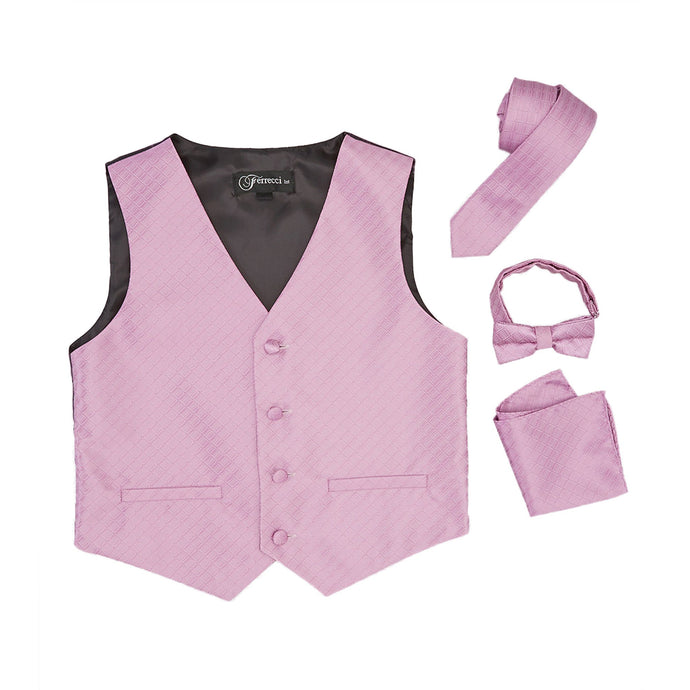 Premium Boys Lavender Diamond Vest 300 Set - Ferrecci USA 