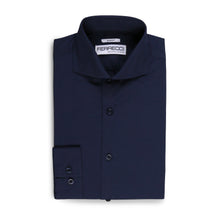Load image into Gallery viewer, Mens Slim Fit Dress Shirt Navy - Ferrecci USA 
