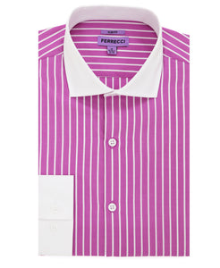 The London Slim Fit Cotton Dress Shirt - Ferrecci USA 