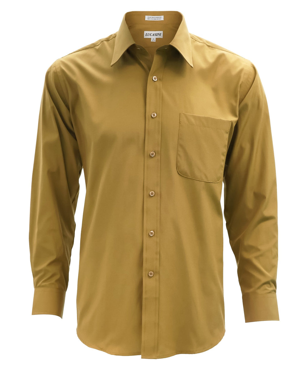 lucasini dress shirts Lucasini Mens Tan Regular Fit 300 Series Dress Shirt On Time Fashions Savannah