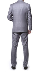 Lincoln Grey 2 Piece Slim Fit Plaid Suit - Ferrecci USA 