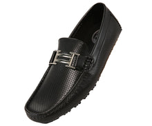 Load image into Gallery viewer, Men&#39;s Black Perforated Smooth Driving  Moccasin/Loafers Shoes
