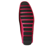 Load image into Gallery viewer, Men&#39;s Fuchsia Perforated Smooth Driving  Moccasin/Loafers Shoes
