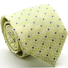 Load image into Gallery viewer, Mens Dads Classic Yellow Dot Pattern Business Casual Necktie &amp; Hanky Set M-1 - Ferrecci USA 
