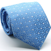 Load image into Gallery viewer, Mens Dads Classic Blue Dot Pattern Business Casual Necktie &amp; Hanky Set M-5 - Ferrecci USA 
