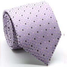 Load image into Gallery viewer, Mens Dads Classic Purple Dot Pattern Business Casual Necktie &amp; Hanky Set M-7 - Ferrecci USA 
