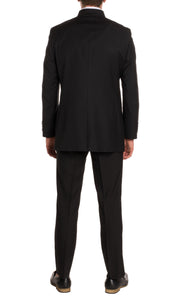 Mandarin Collar Suit - 2 Piece - Black - Ferrecci USA 