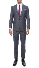 Load image into Gallery viewer, Milano Mens Grey Slim Fit Peak Lapel 2 Piece Suit - Ferrecci USA 
