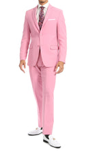 Load image into Gallery viewer, Paul Lorenzo Mens Pink Slim Fit 2 Piece Suit - Ferrecci USA 
